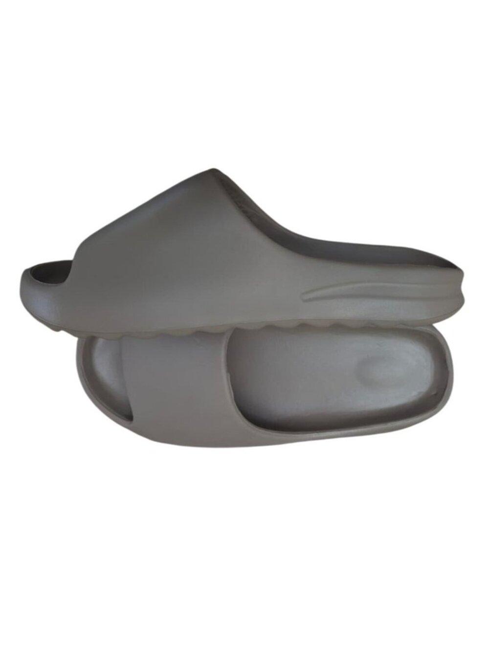 Foam Slides Gray Unisex Open Toe Slip On Sandals Lightweight Comfort Shoes. - Picture 4 of 7